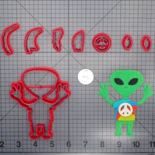 Alien Peace 266-E928 Cookie Cutter Set