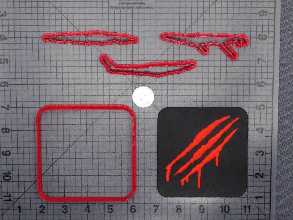 Bloody Scratch Marks 266-E400 Cookie Cutter Set