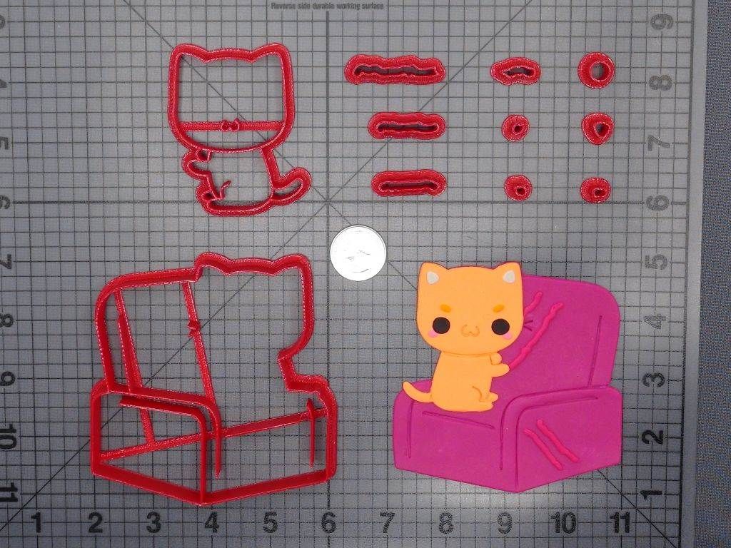 Cat Scratching Couch 266-E401 Cookie Cutter Set