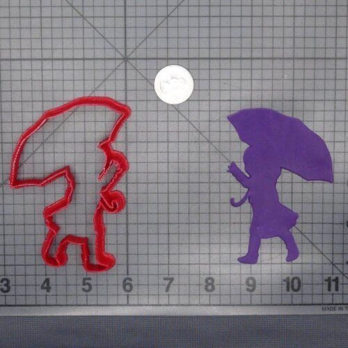 Child with Umbrella 266-E233 Cookie Cutter Silhouette