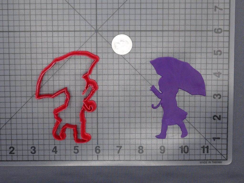 Child with Umbrella 266-E233 Cookie Cutter Silhouette