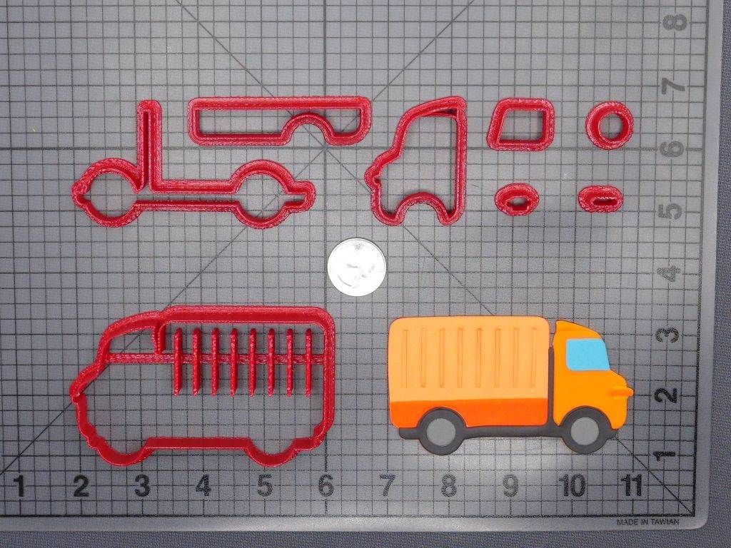 Container Truck 266-E848 Cookie Cutter Set