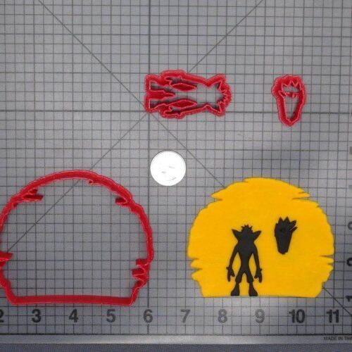 Crash Bandicoot and Aku Aku Sunset 266-E294 Cookie Cutter Set