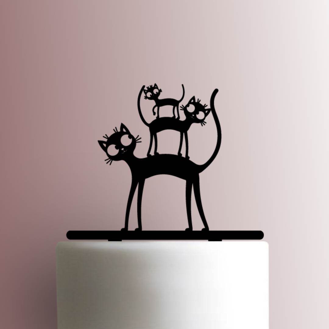 Cute Cat Tower 225-A399 Cake Topper