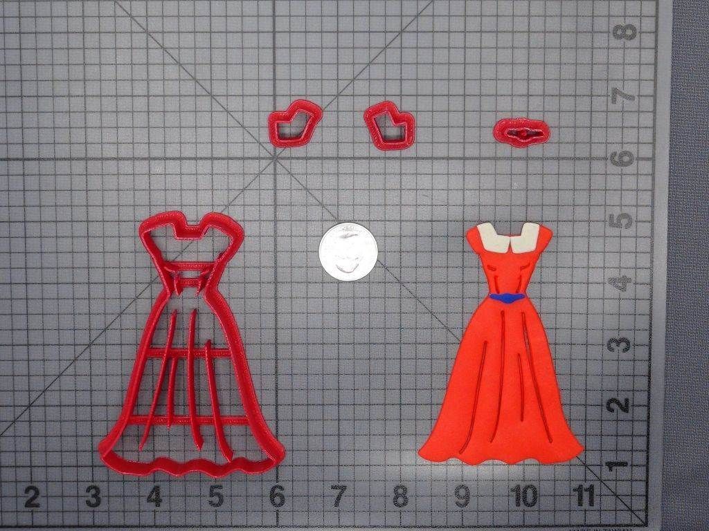 Dress with Collar 266-E289 Cookie Cutter Set