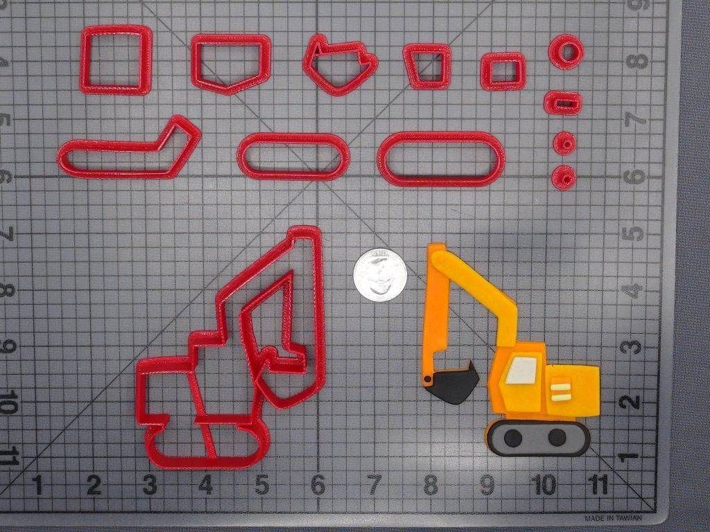 Excavator Construction Truck 266-E317 Cookie Cutter Set