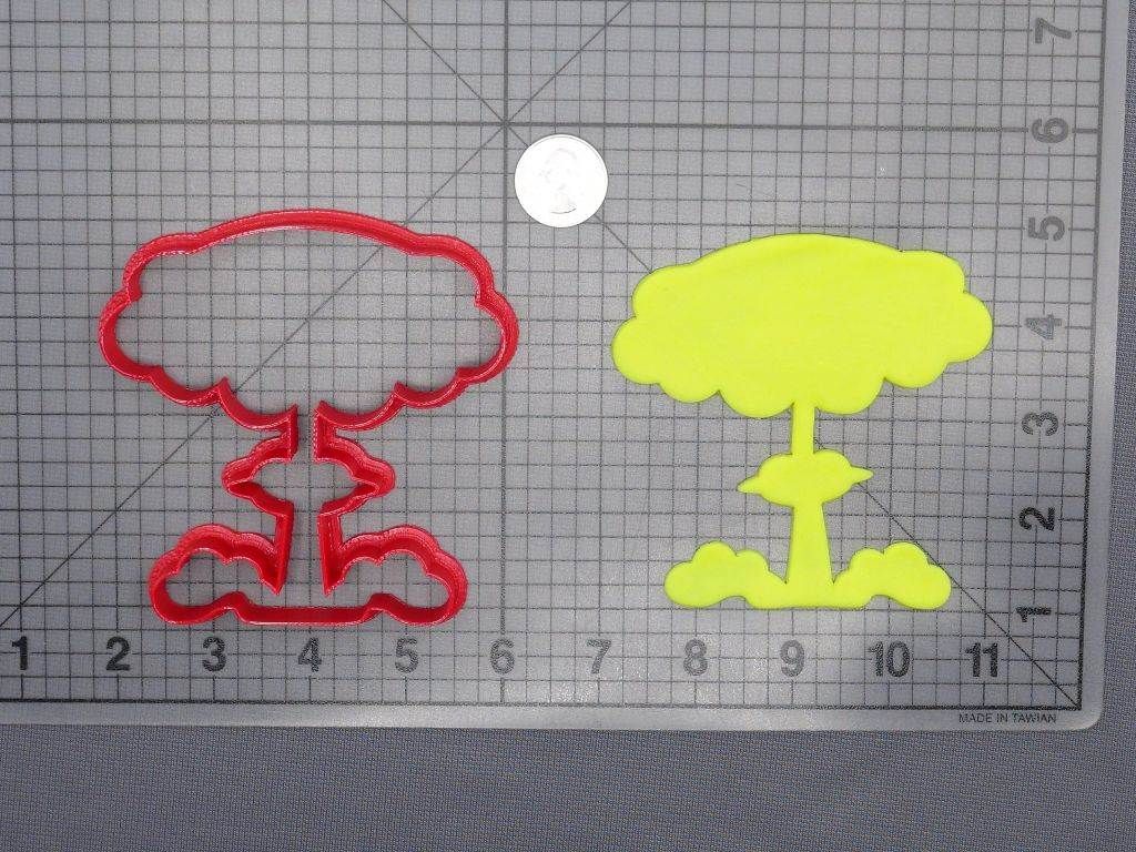 Explosion Mushroom Cloud 266-E759 Cookie Cutter Silhouette