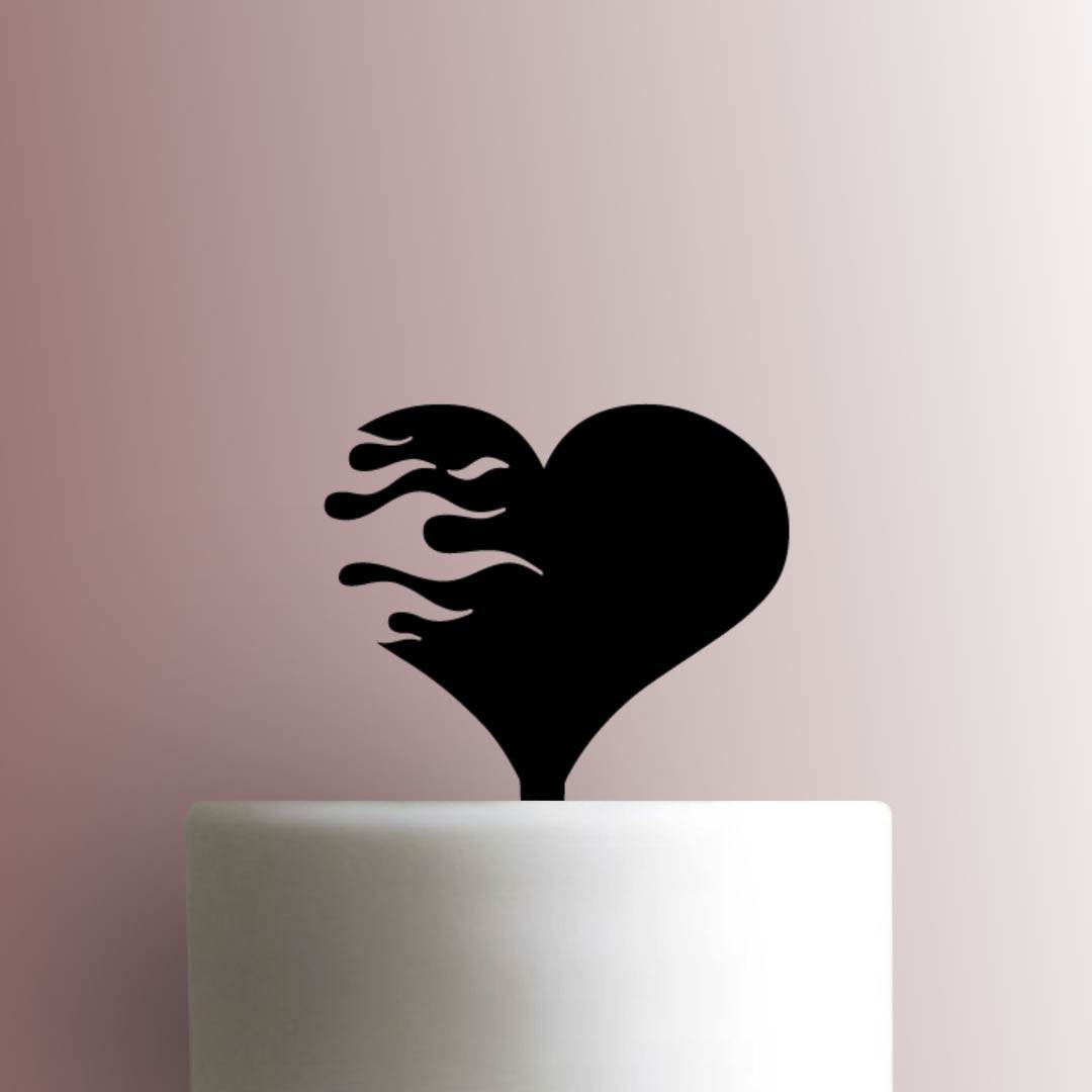 Flame Heart 225-A360 Cake Topper