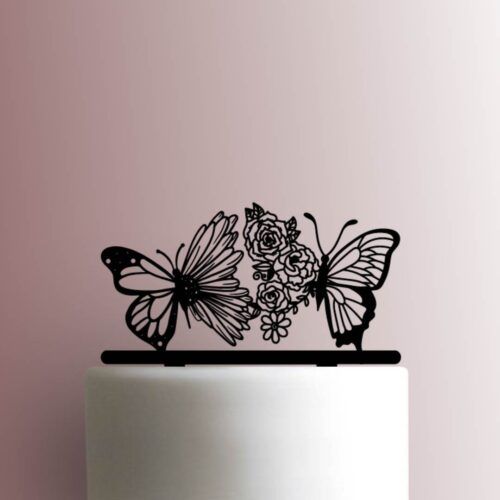 Flower Butterflies 225-A415 Cake Topper