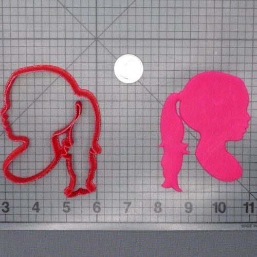 Girl Ponytail Head 266-F070 Cookie Cutter Silhouette