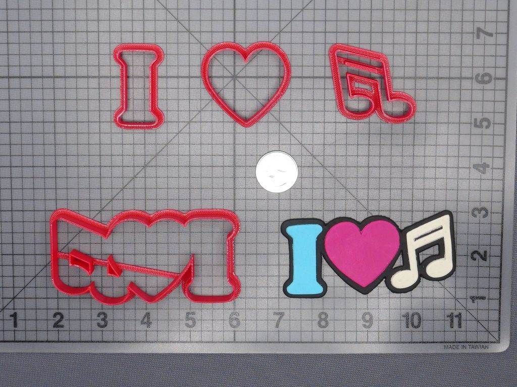I Love Music 266-F013 Cookie Cutter Set