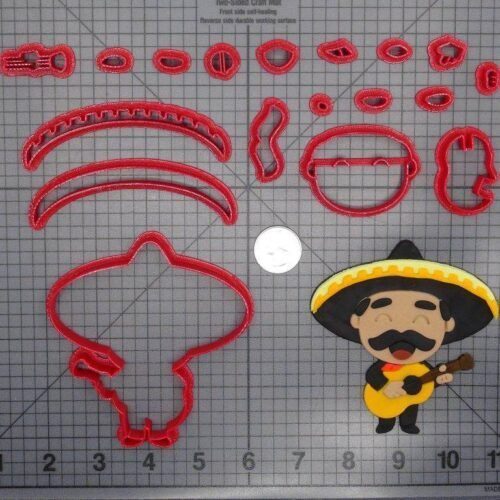 Mariachi Man with Guitar 266-D994 Cookie Cutter Set