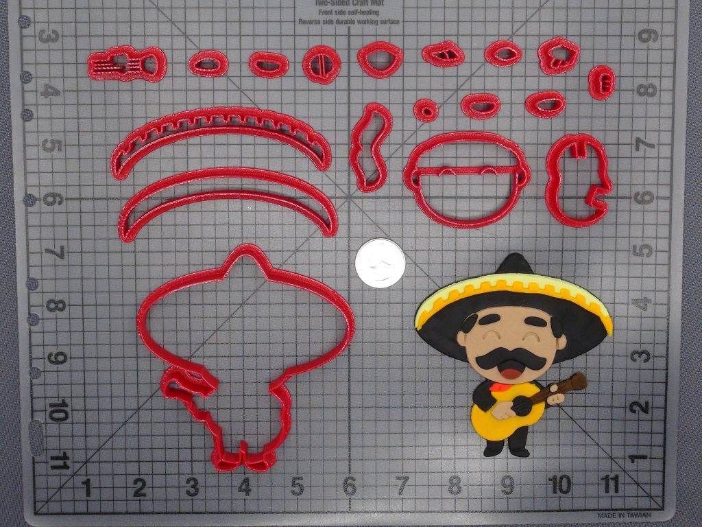 Mariachi Man with Guitar 266-D994 Cookie Cutter Set
