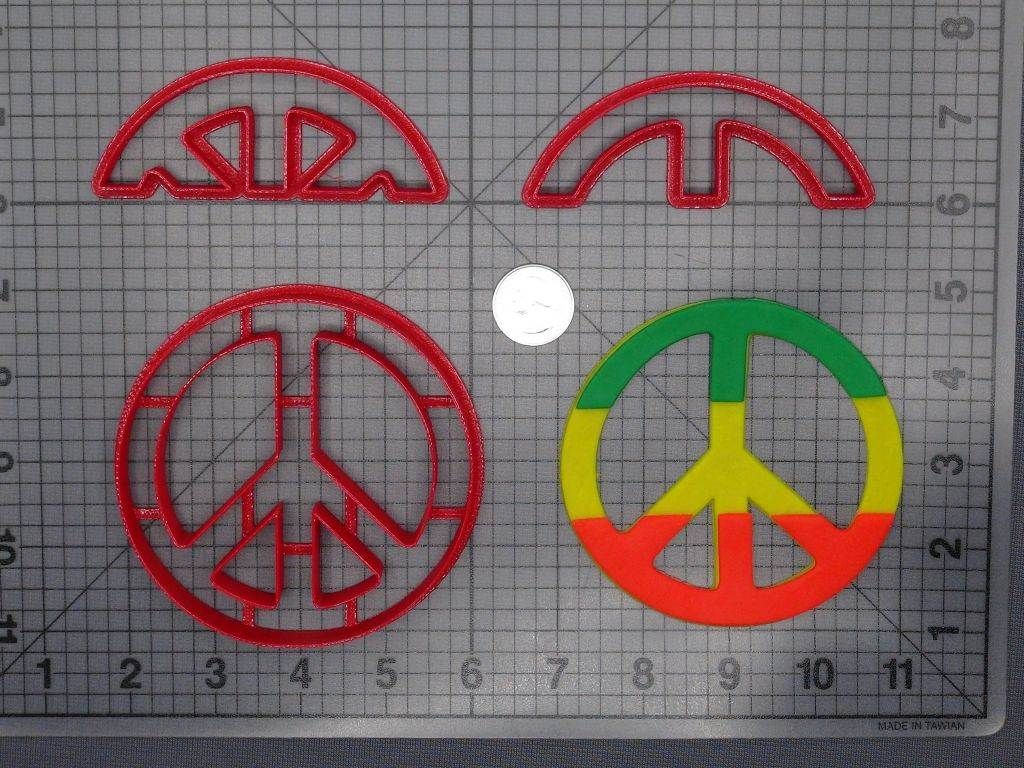 Peace Sign Reggae 266-E359 Cookie Cutter Set