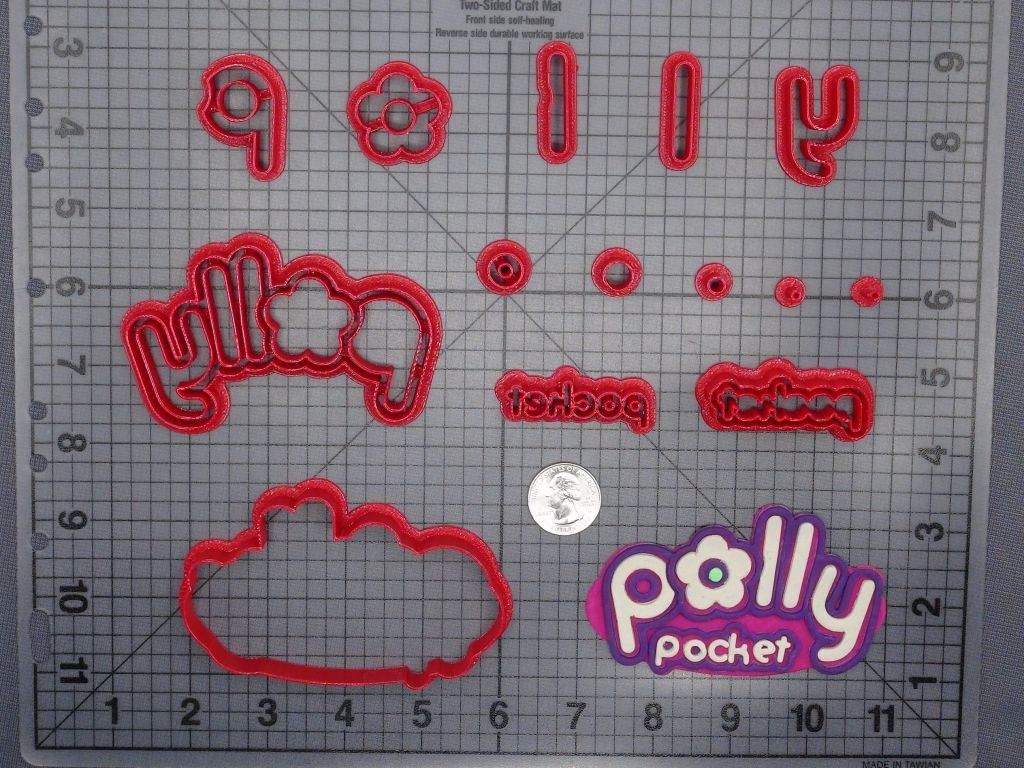 Polly Pocket Logo 266-E358 Cookie Cutter Set