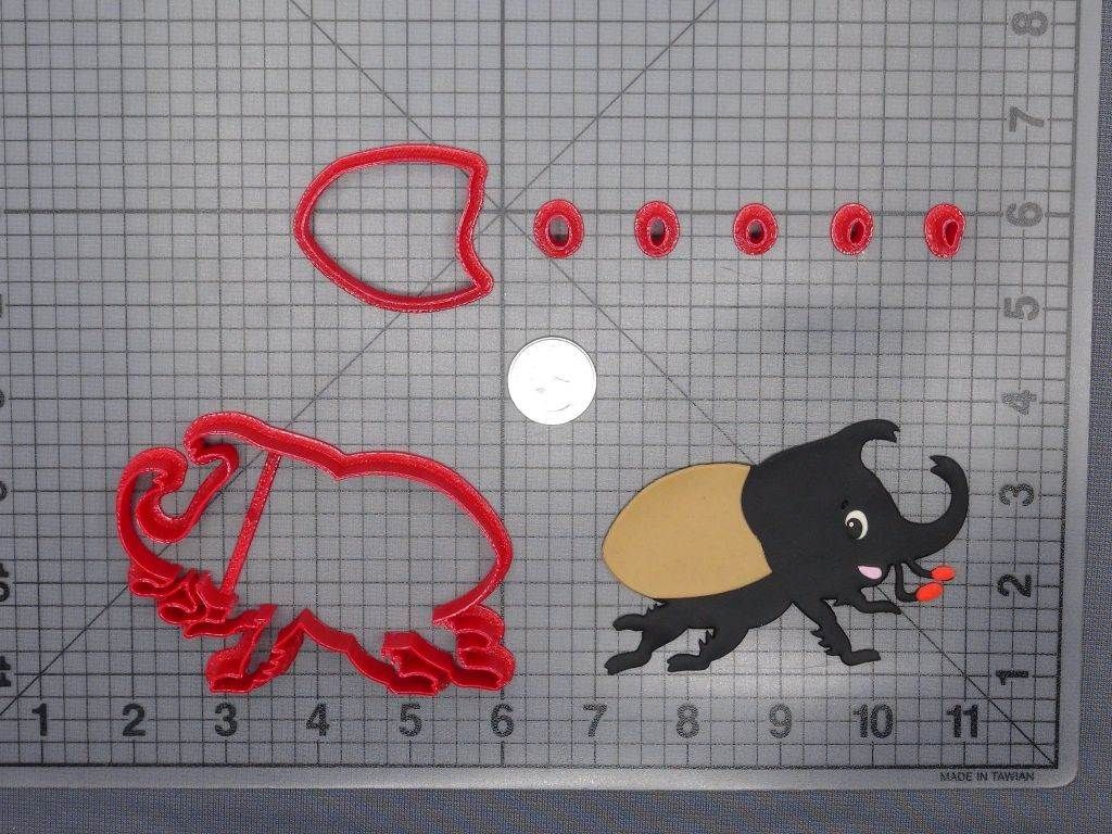 Rhinoceros Stag Beetle 266-E568 Cookie Cutter Set