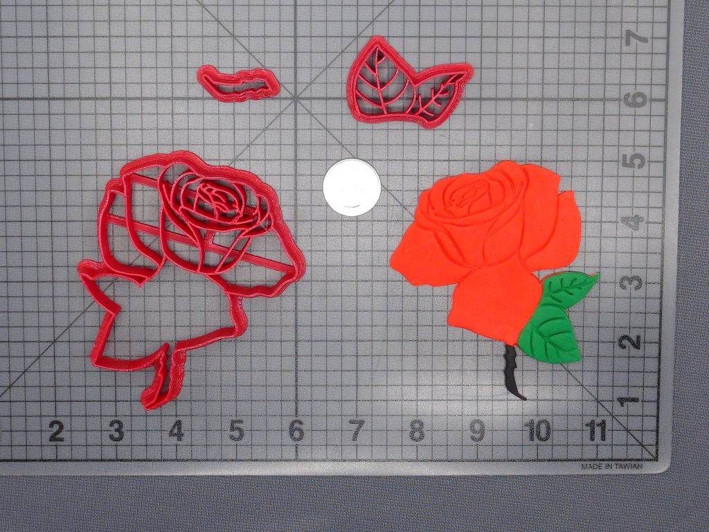 Rose Flower 266-E708 Cookie Cutter Set