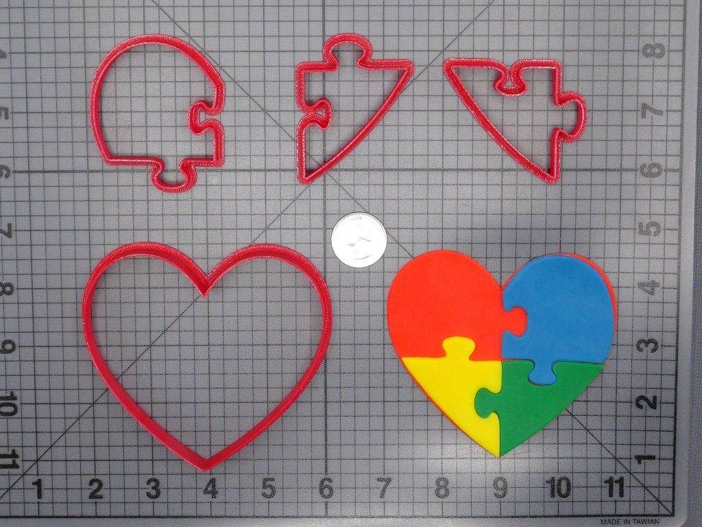 Autism Heart Puzzle 266-F127 Cookie Cutter Set