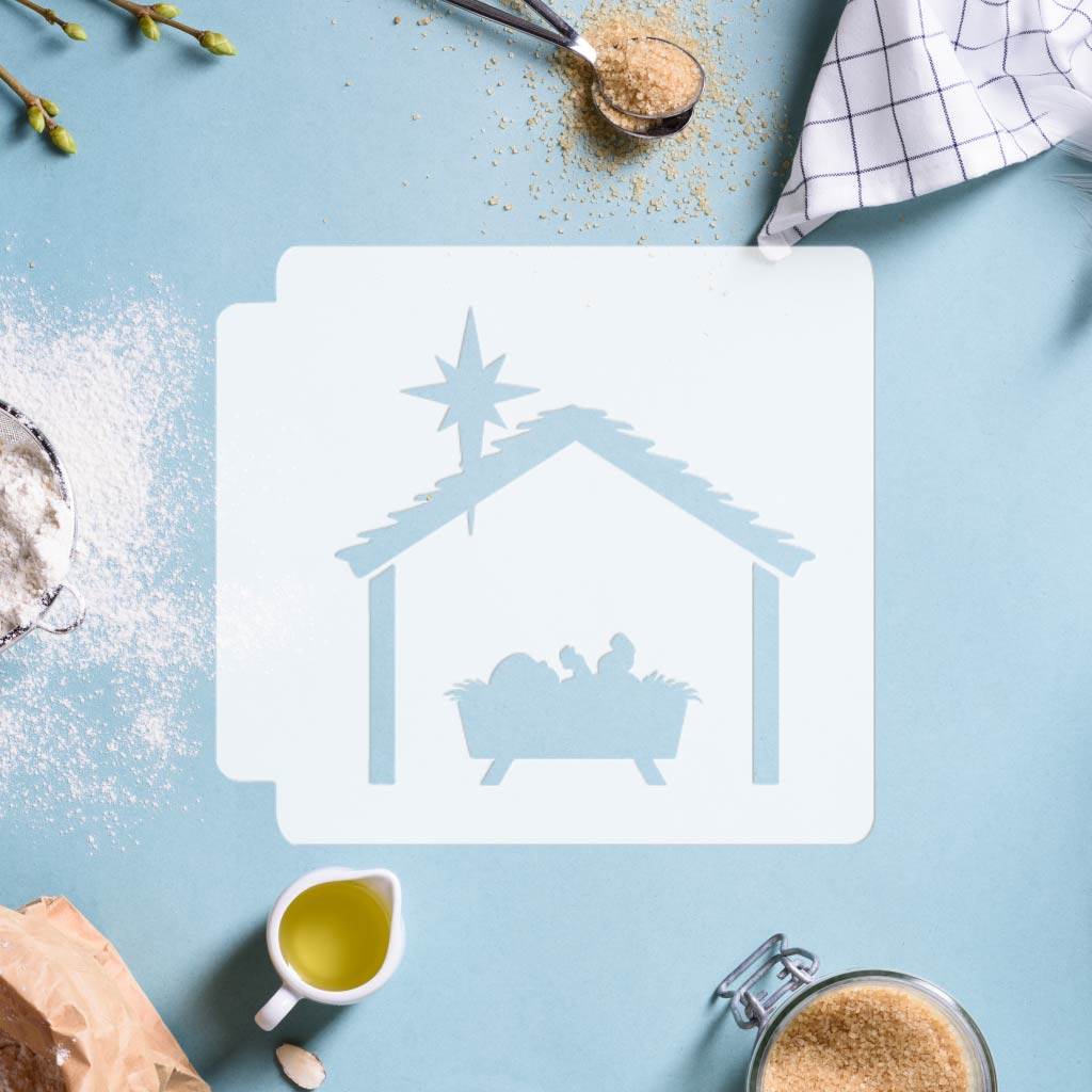 Baby Jesus in Manger 783-D981 Stencil
