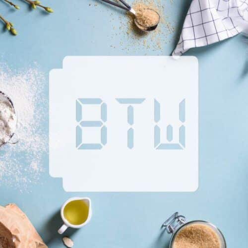 By The Way Text Abbreviation 783-D436 Stencil