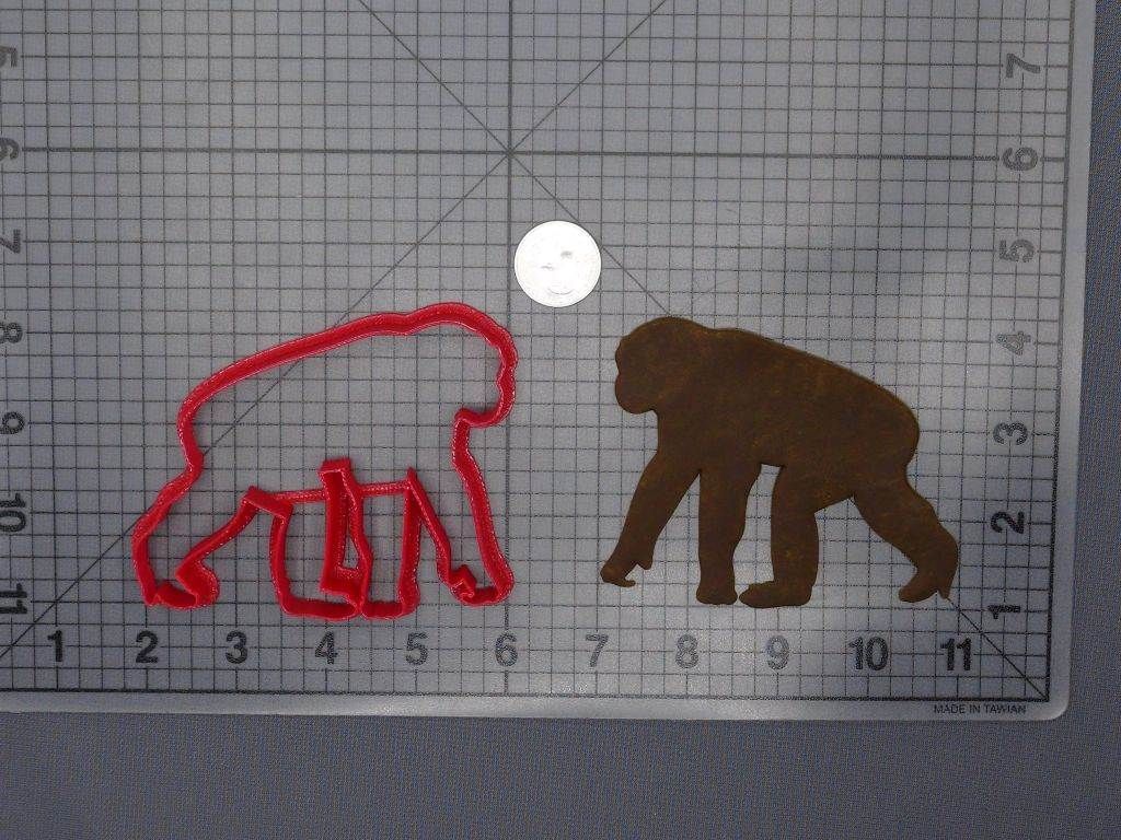 Chimpanzee Ape Body 266-F454 Cookie Cutter Silhouette