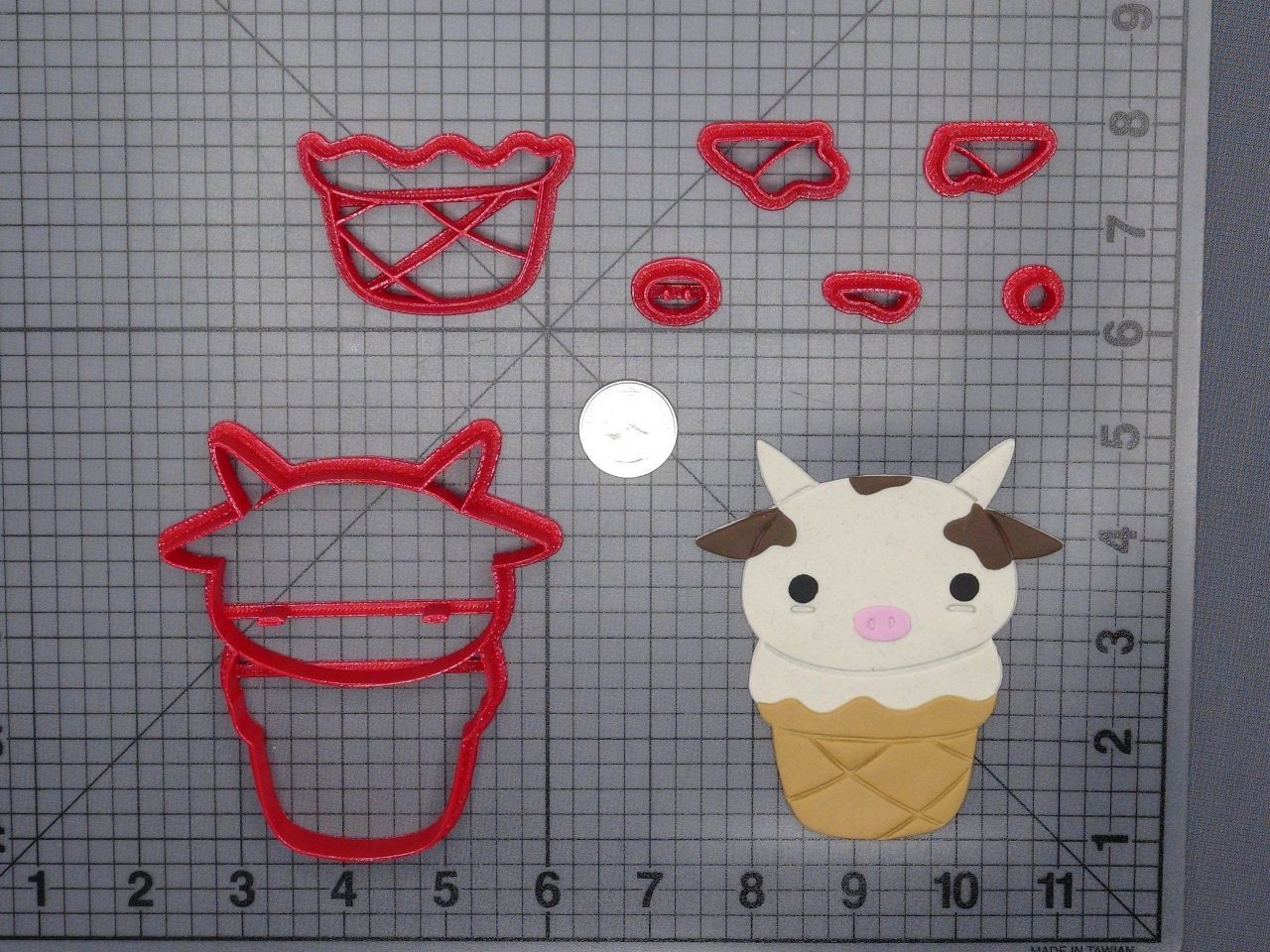 Cow Ice Cream 266-F263 Cookie Cutter Set