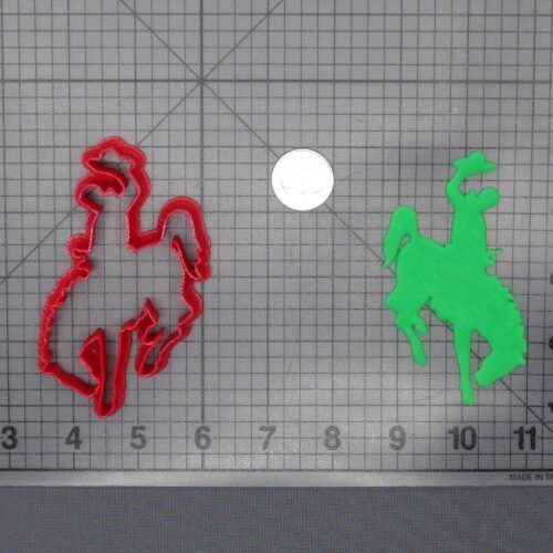 Cowboy Riding Horse 266-F242 Cookie Cutter Silhouette