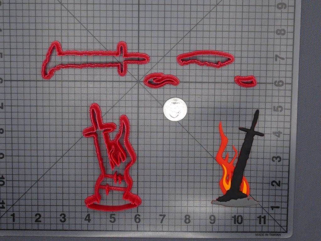 Dark Souls - Sword in Fire 266-F470 Cookie Cutter Set