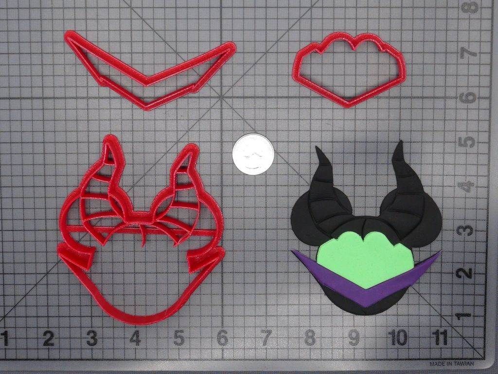 Disney Ears - Sleeping Beauty - Maleficent 266-F485 Cookie Cutter Set
