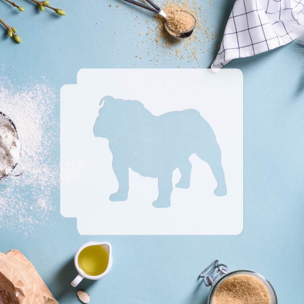 English Bulldog Body 783-D468 Stencil Silhouette