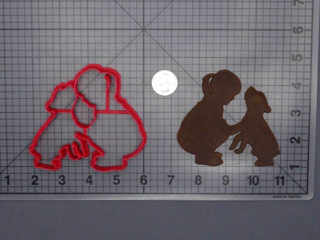 Girl and Dog 266-F422 Cookie Cutter