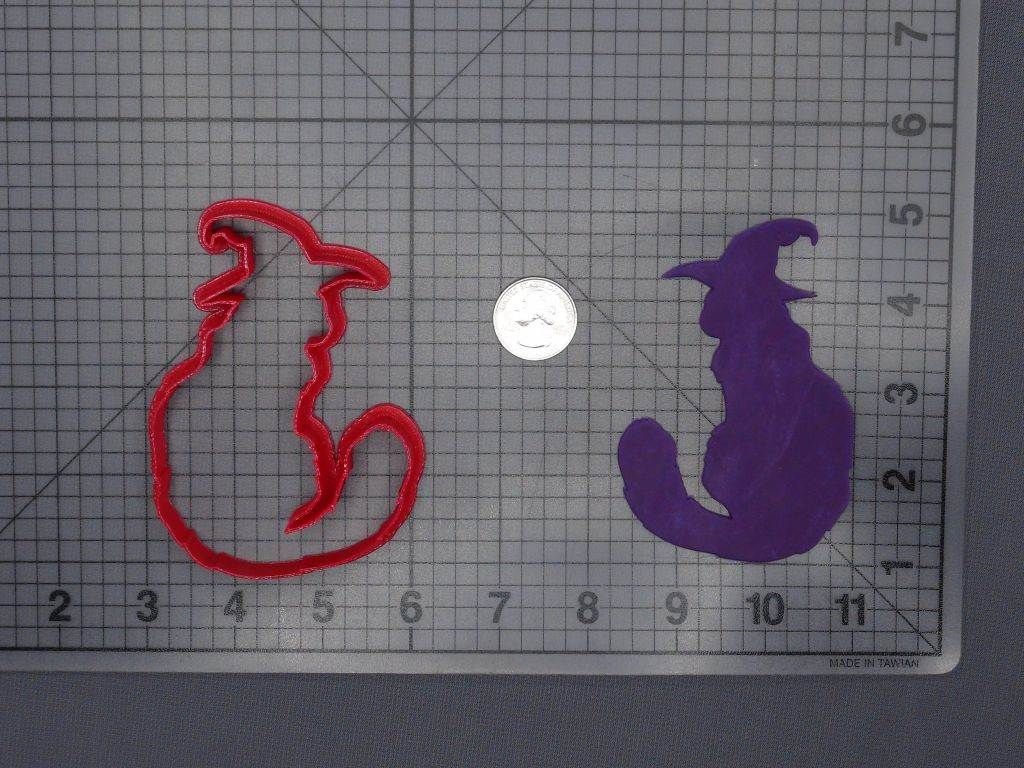 Halloween - Cat in Witch Hat 266-F525 Cookie Cutter Silhouette