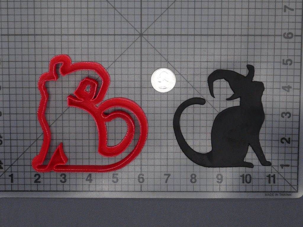 Halloween - Cat in Witch Hat 266-F526 Cookie Cutter Silhouette