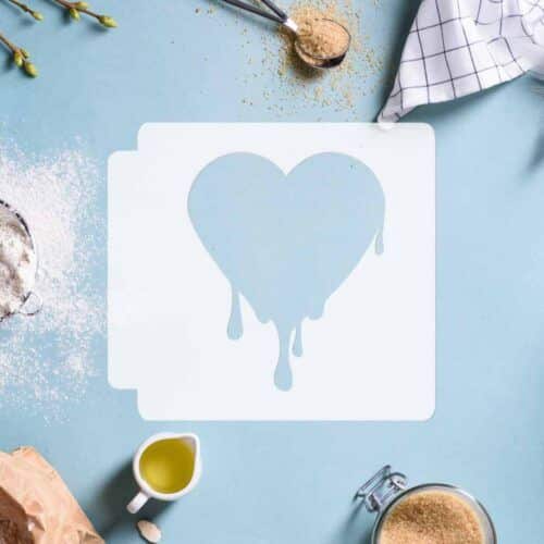 Heart with Drips 783-D163 Stencil