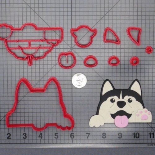Husky Dog Head 266-F092 Cookie Cutter Set