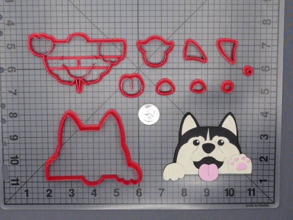 Husky Dog Head 266-F092 Cookie Cutter Set