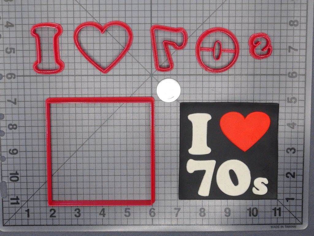 I Love the 70s 266-F014 Cookie Cutter Set