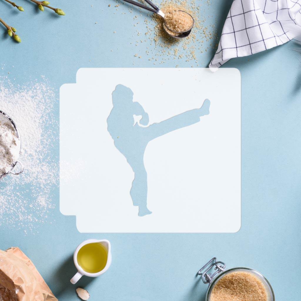 Karate Boy Body 783-D264 Stencil Silhouette