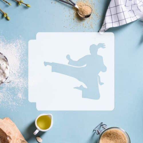 Karate Girl Body 783-D268 Stencil Silhouette