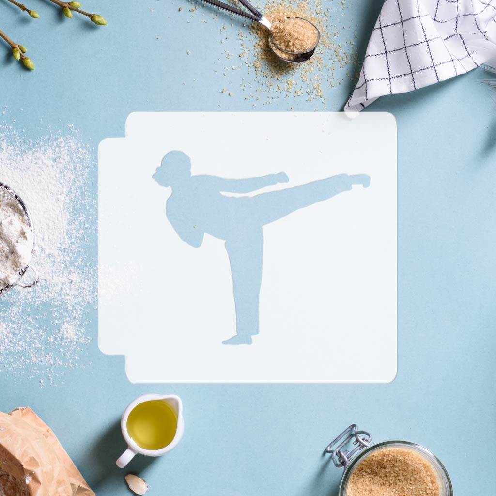 Karate Girl Body 783-D270 Stencil Silhouette