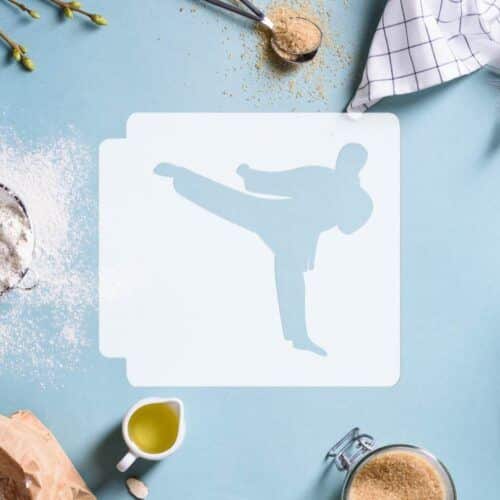Karate Move Body 783-D260 Stencil Silhouette