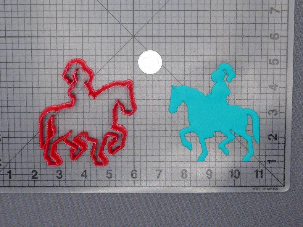 Knight Riding Horse 266-F177 Cookie Cutter Silhouette