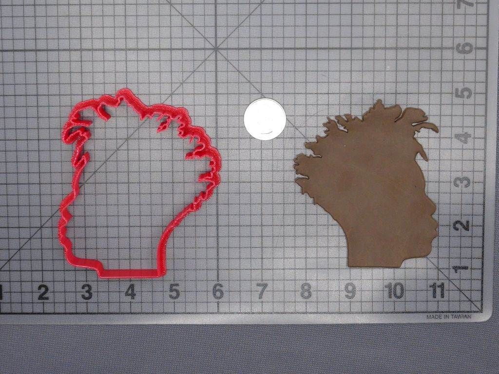 Man Dreadlocks Head 266-E951 Cookie Cutter Silhouette
