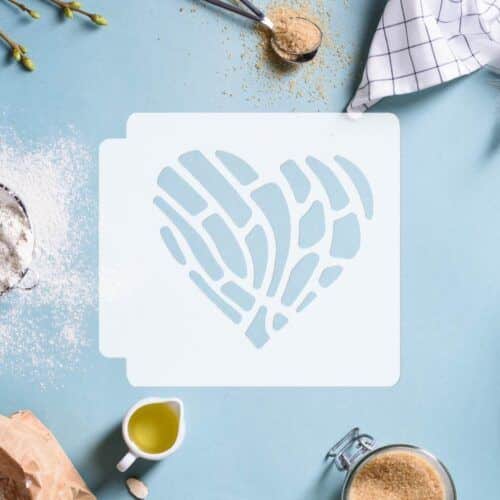Mexican Sweet Bread Concha Heart 783-D400 Stencil