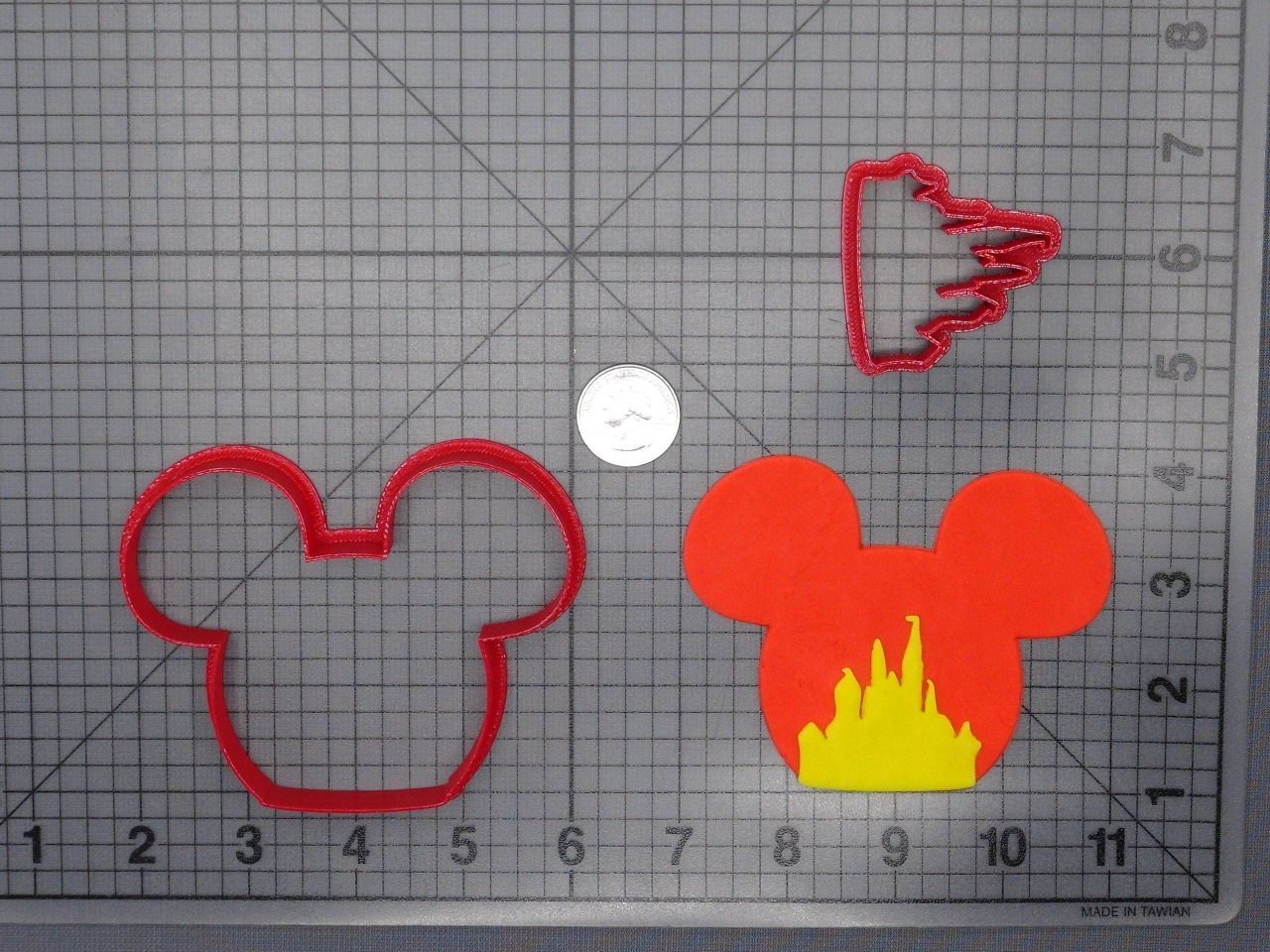 Mickey Mouse Disney Castle Cameo 266-F273 Cookie Cutter Set