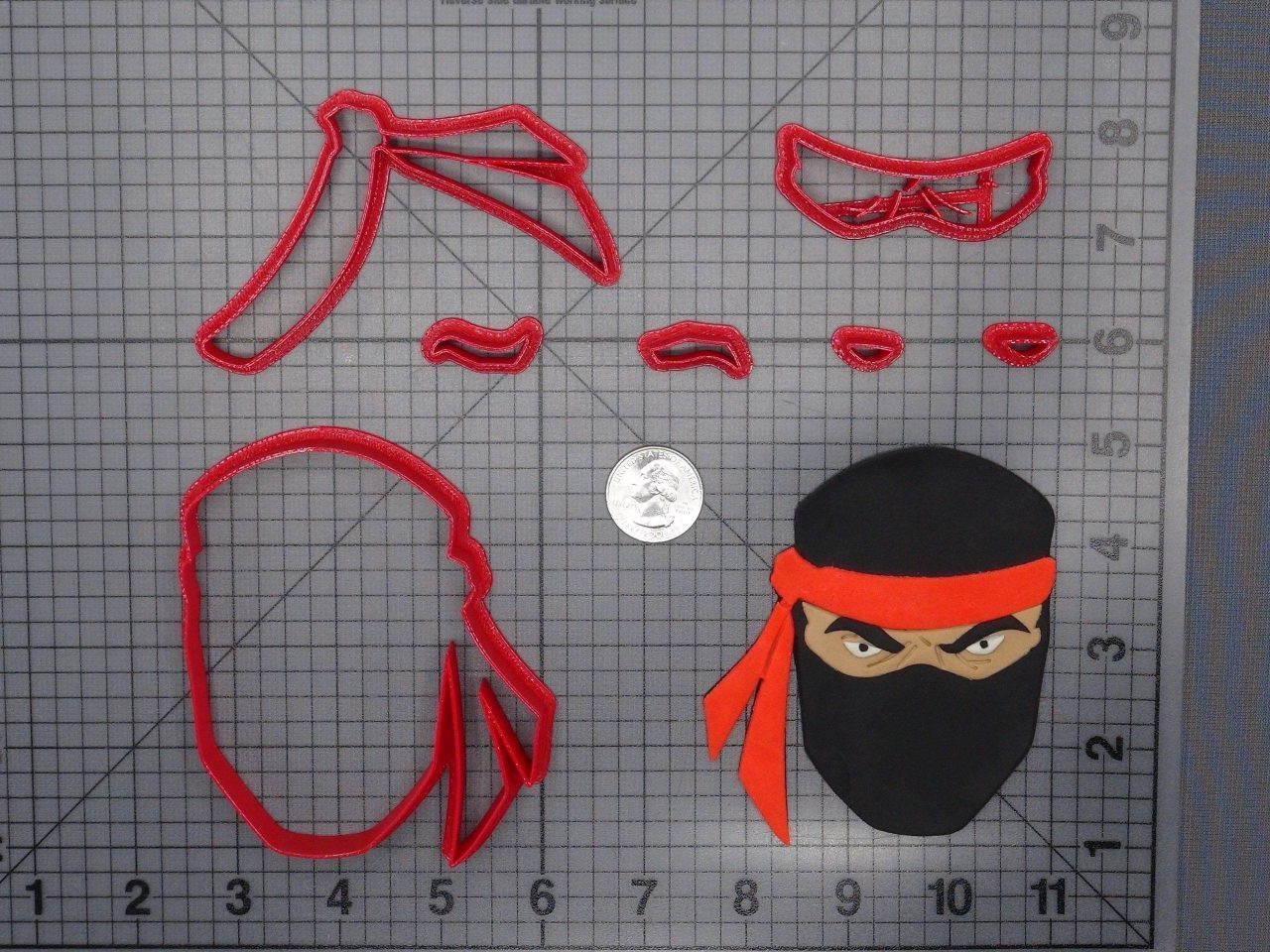 Ninja Head 266-F261 Cookie Cutter Set