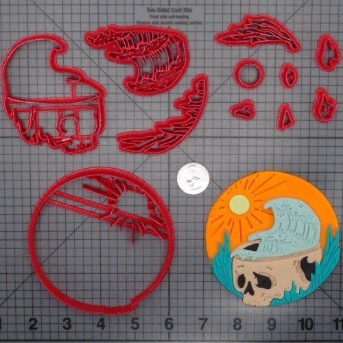 Ocean Skull 266-F442 Cookie Cutter Set