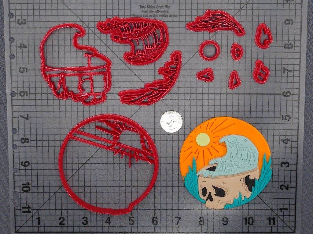 Ocean Skull 266-F442 Cookie Cutter Set