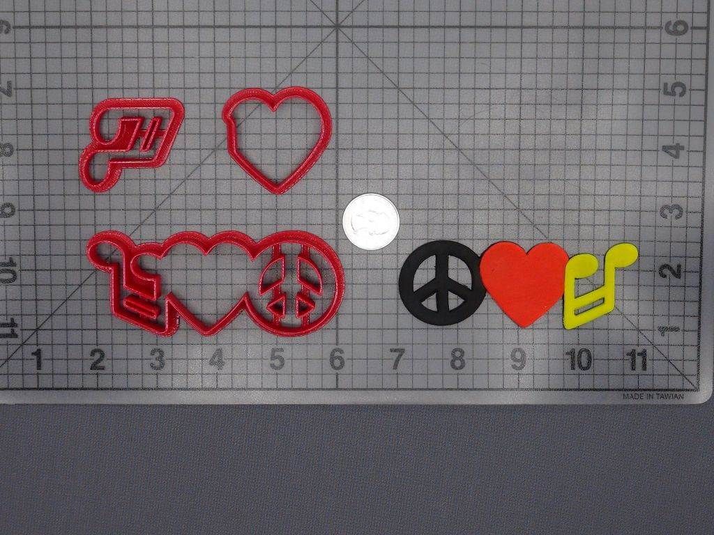 Peace Love Music 266-F346 Cookie Cutter Set