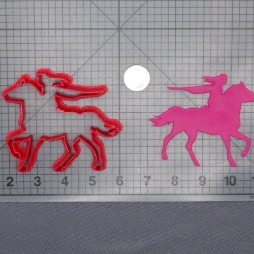 Princess on Horse 266-E946 Cookie Cutter Silhouette